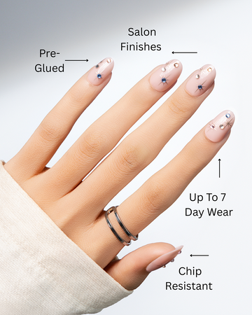 Dew Drop – Gemstone Blush Press-On Nails