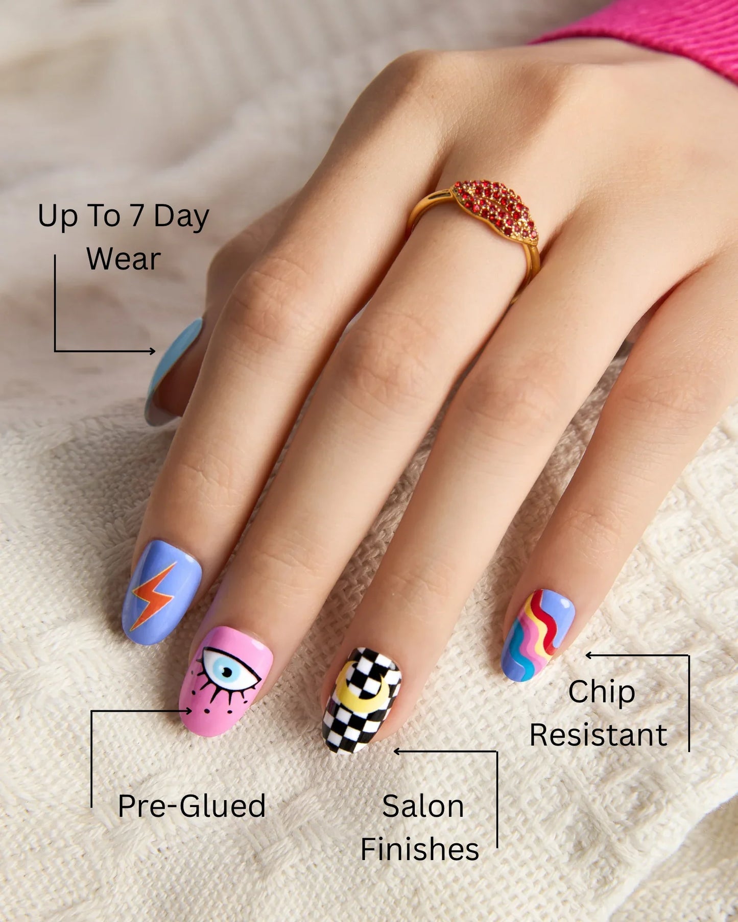 Chaos – Multicolor Press-On Nails - ZOEWHO?