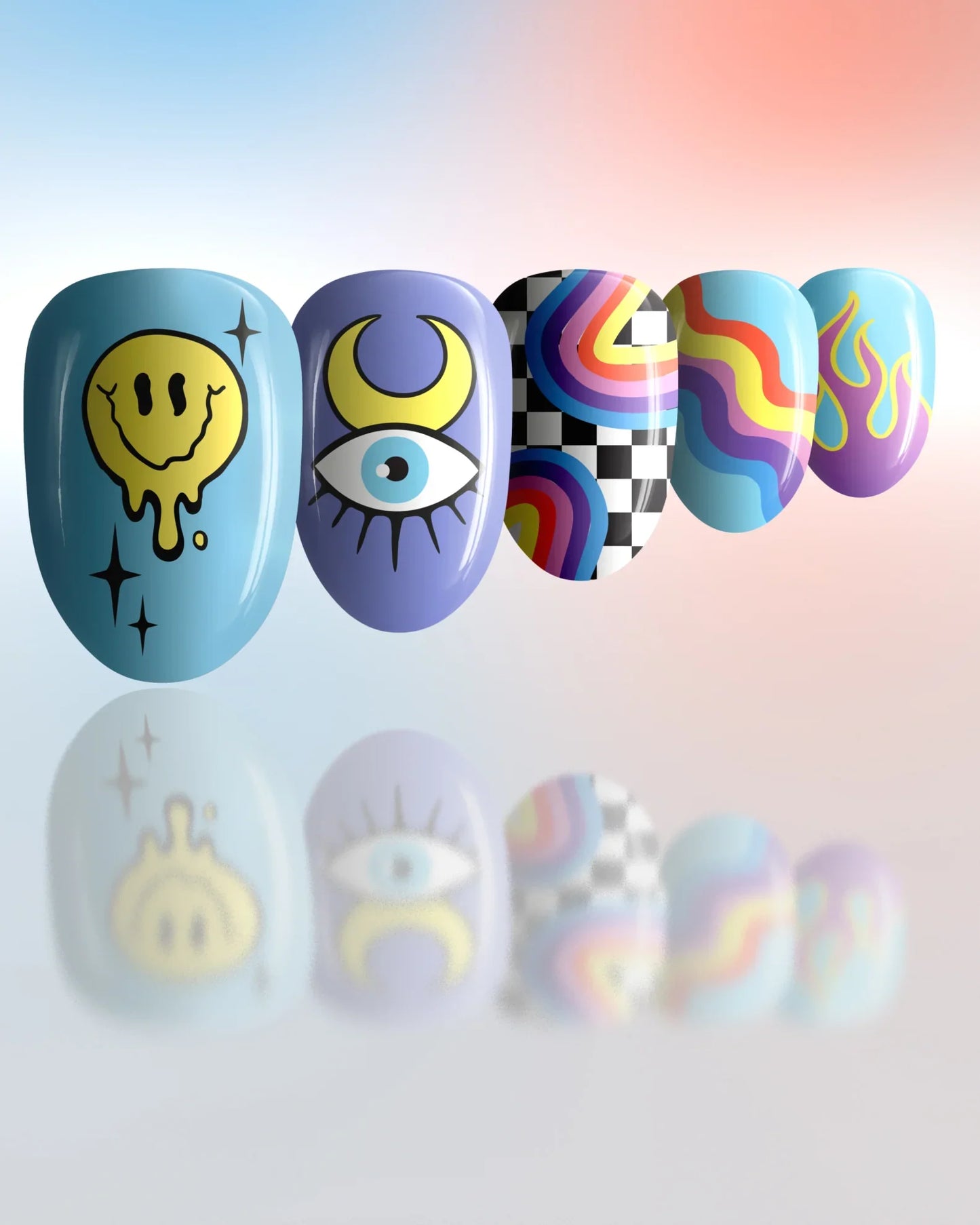 Chaos – Multicolor Press-On Nails - ZOEWHO?