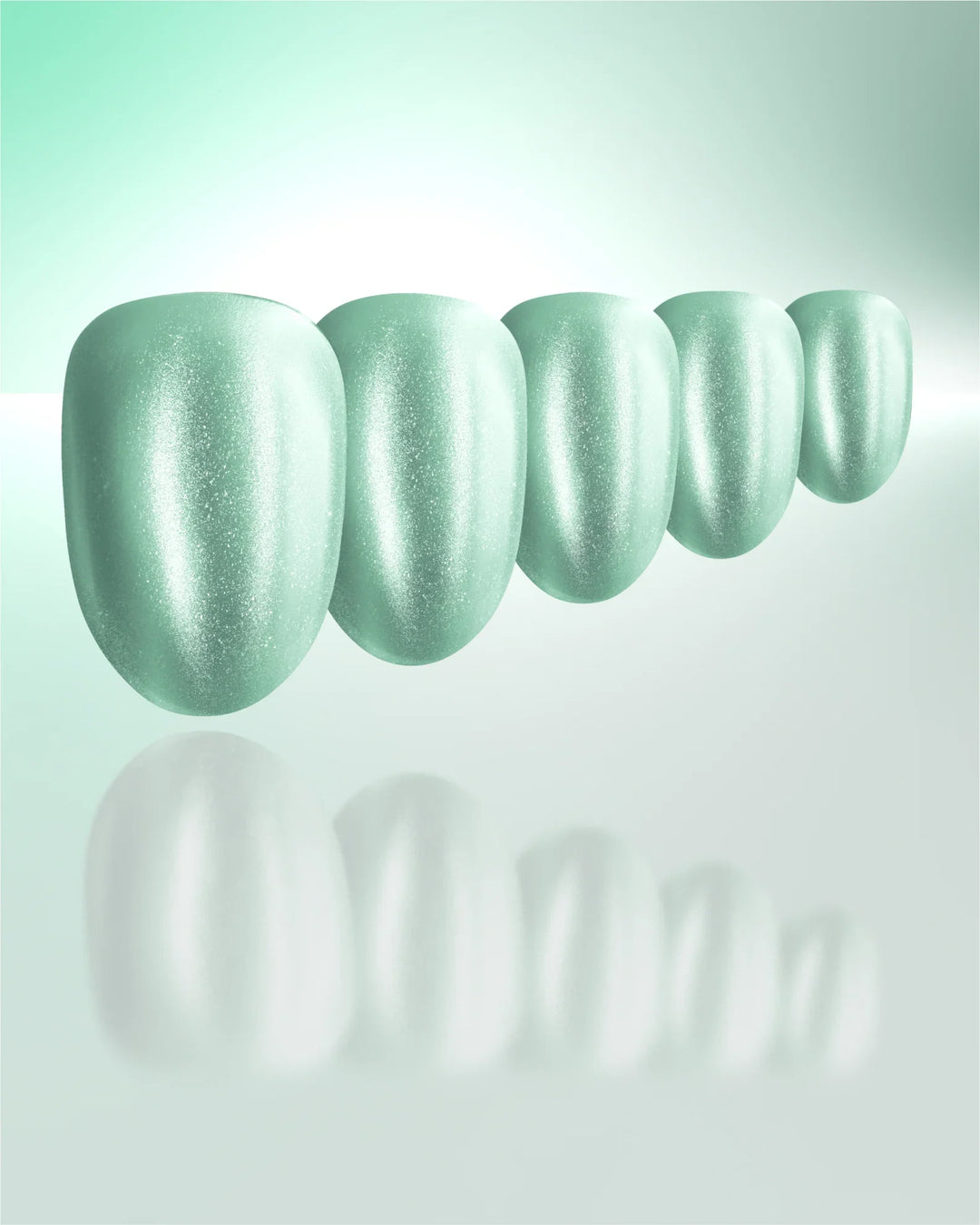 Need a hand - Mint Cat Eye Press-On Nails - ZOEWHO?