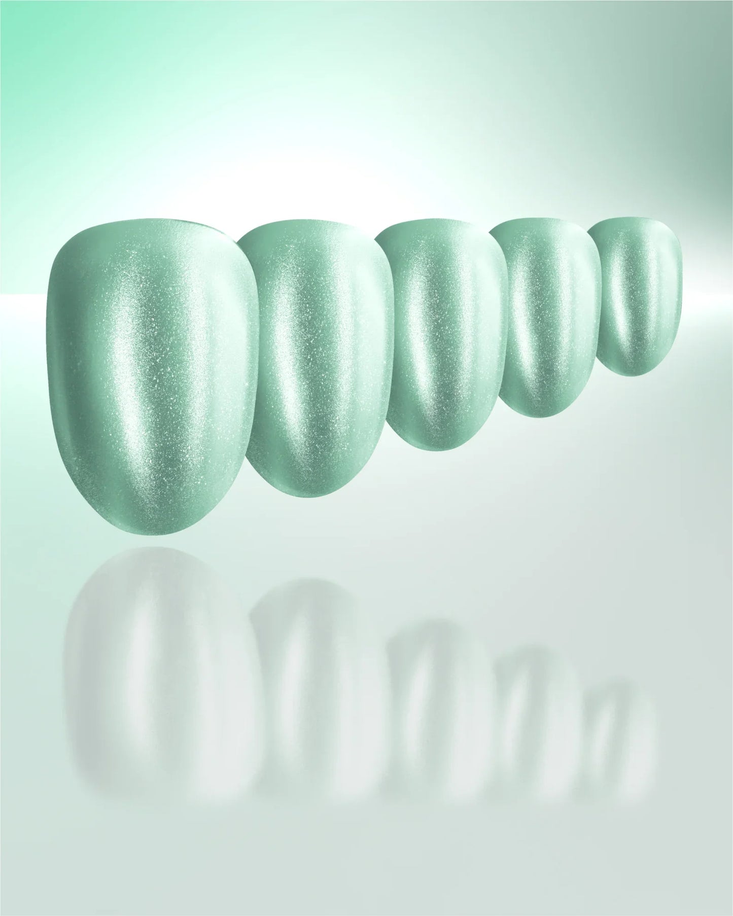 Need a hand - Mint Cat Eye Press-On Nails - ZOEWHO?