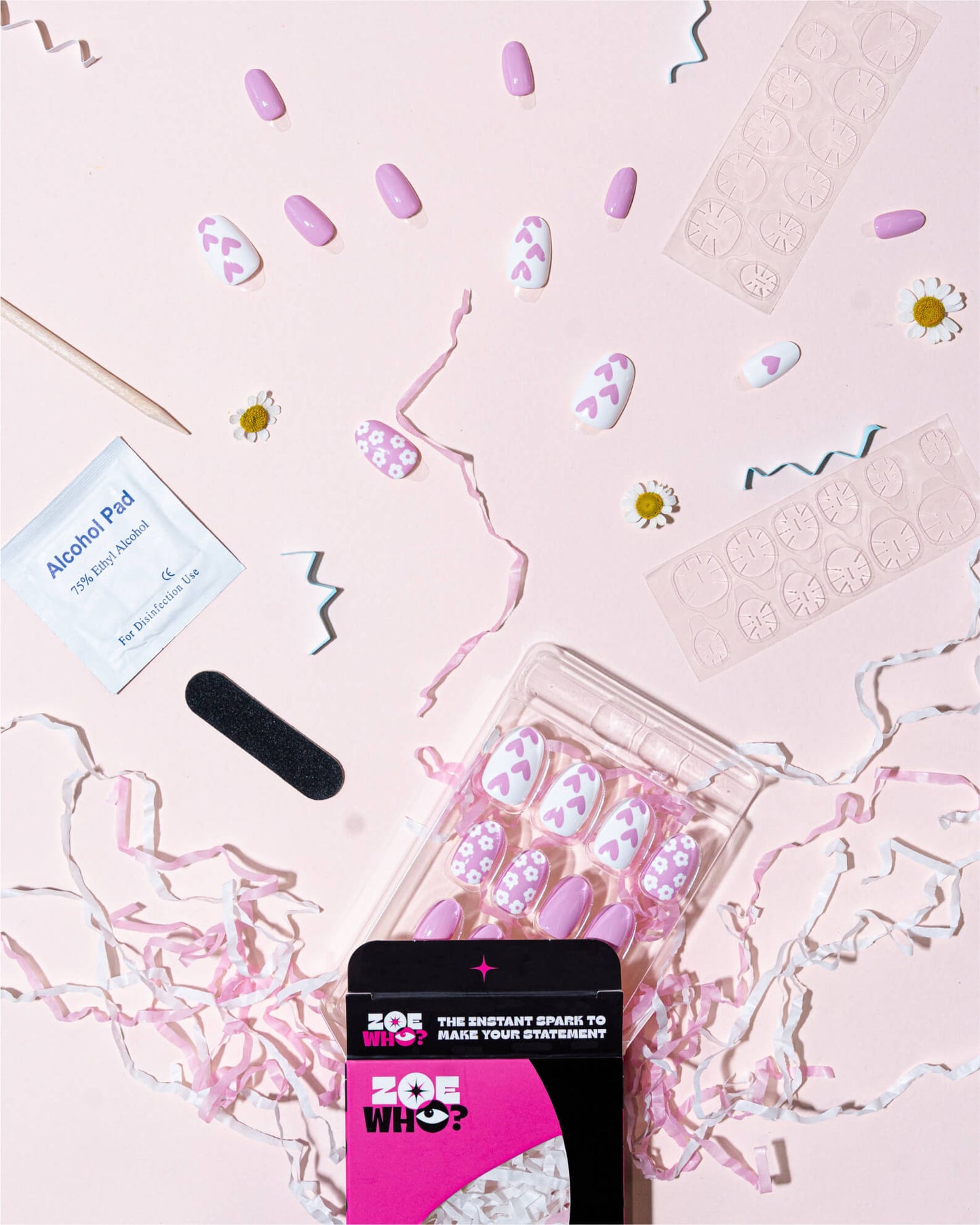 Open heart - Blush Mauve Press-On Nails - ZOEWHO?