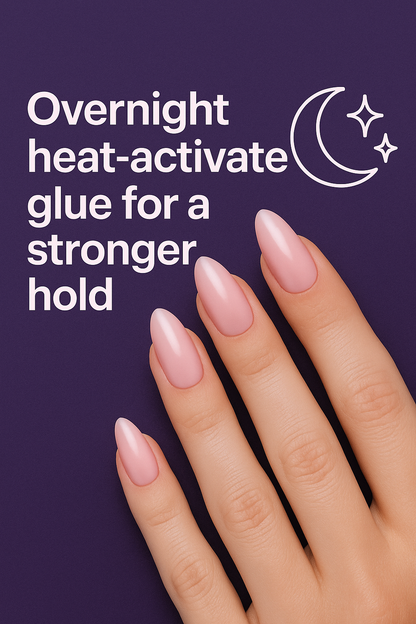 Halo Kiss – Rosy Lilac Chrome Press-On Nails