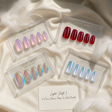 Light Shift | 4-Piece Chrome Press-On Nail Bundle