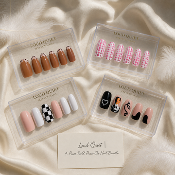 Loud Quiet | 4-Piece Bold Press-On Nail Bundle