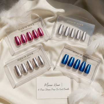 Mirror Hour | 4-Piece Chrome Press-On Nail Bundle
