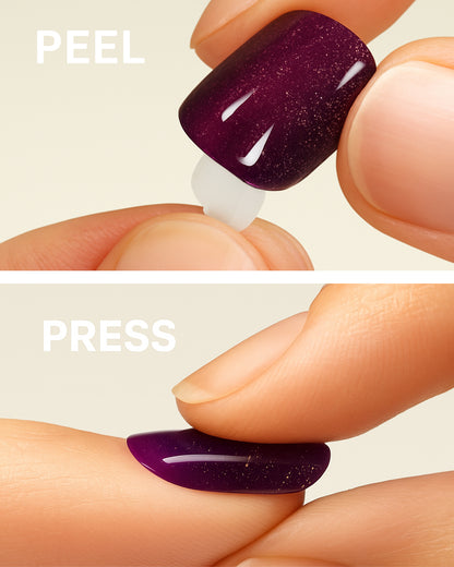 Moonlit Glass – Pearl Chrome Cat-Eye Press-On Nails