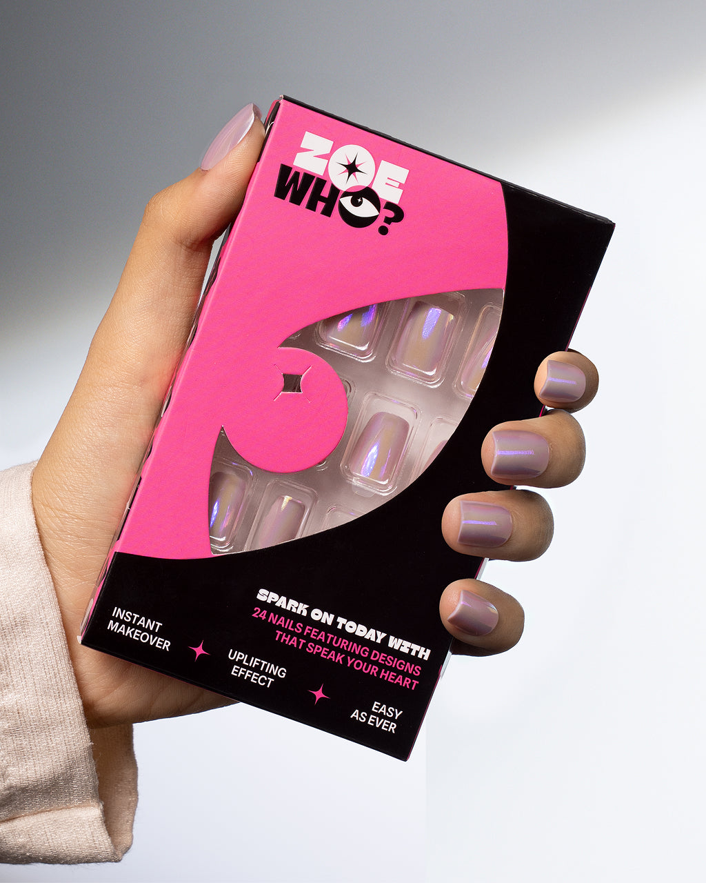 Sunset Aura – Luminous Chrome Press-On Nails