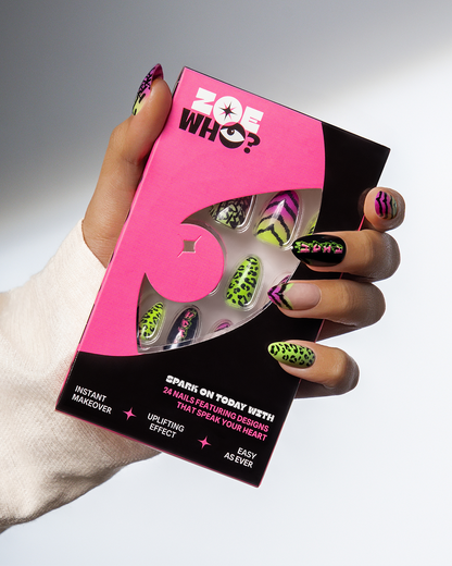 Electric Jungle – Neon Animal Print Press-On Nails