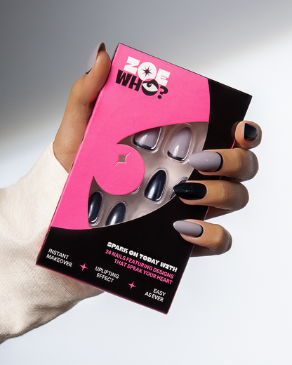 Midnight Muse – Half-Moon Gloss Press-On Nails