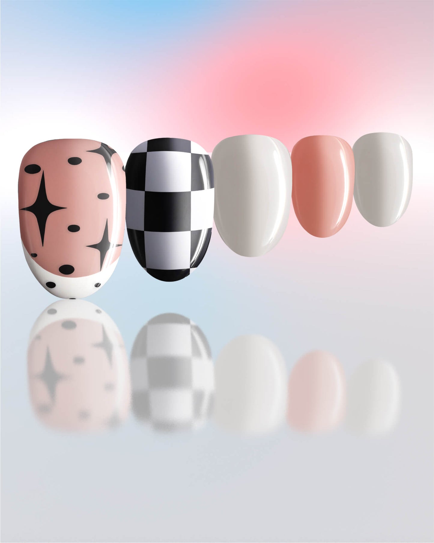 Shine your light - Checkerboard Press-On Nails - ZOEWHO?