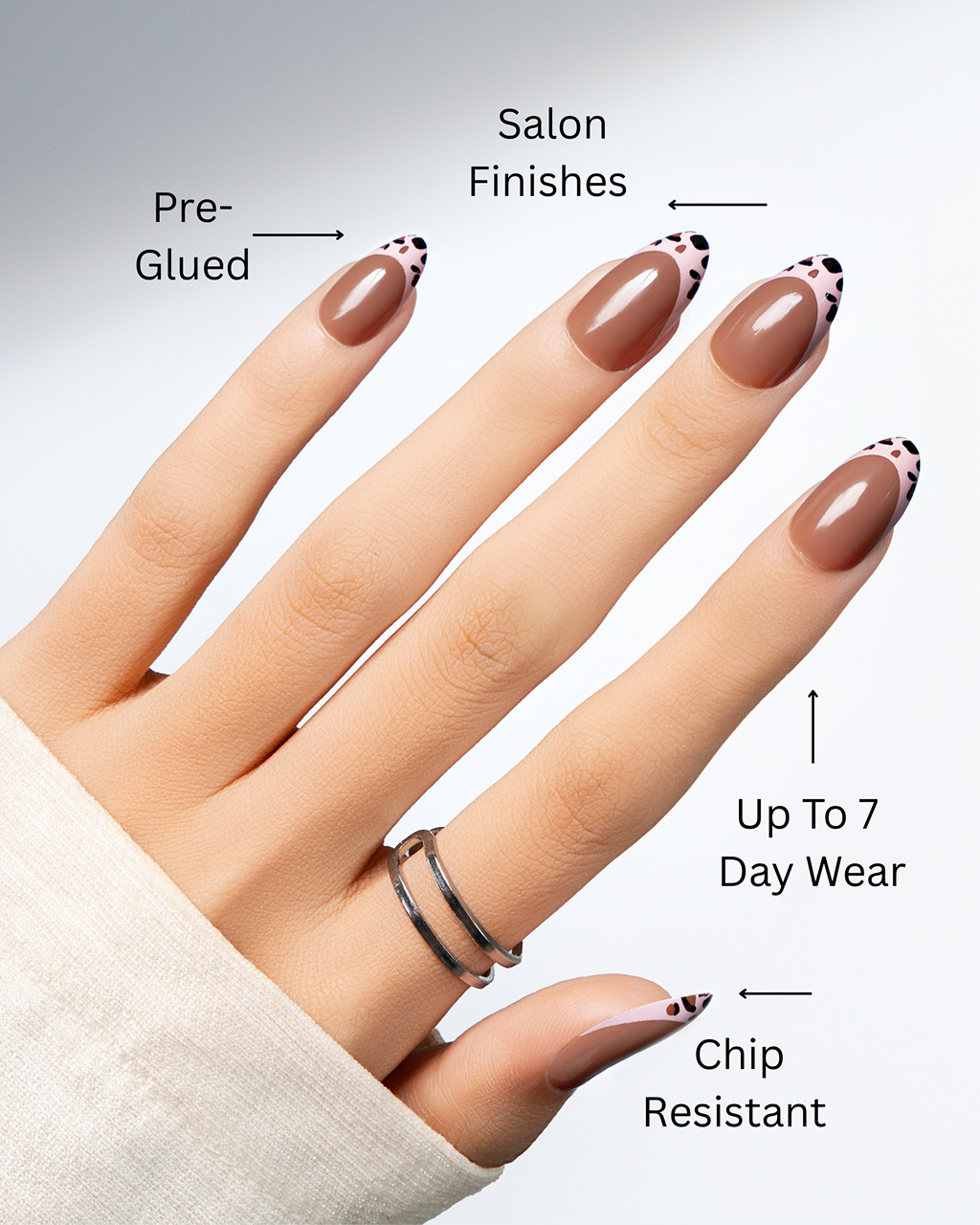 Coco Twist – Leopard French Press-On Nails