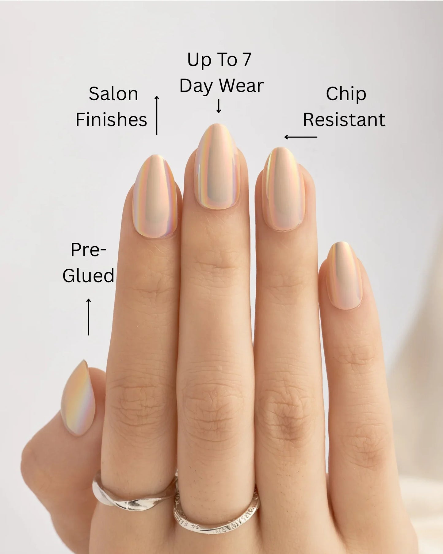 Bright Your Side – Holographic Chrome Press-On Nails - ZOEWHO?
