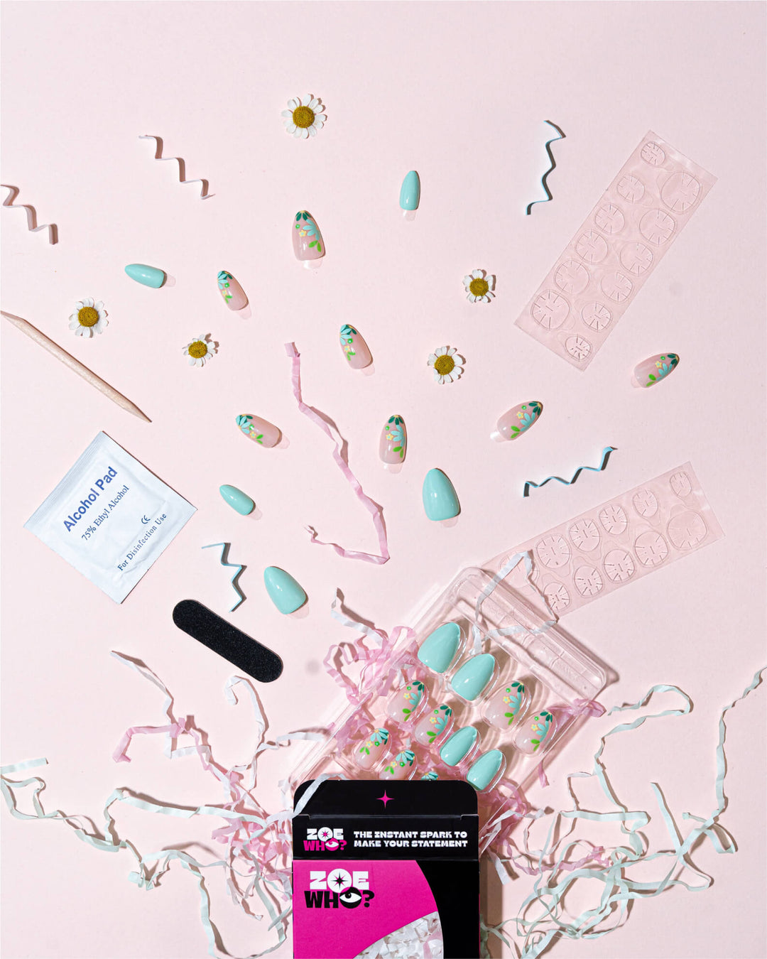 Breathe in Breathe out – Mint Green Press-On Nails - ZOEWHO?