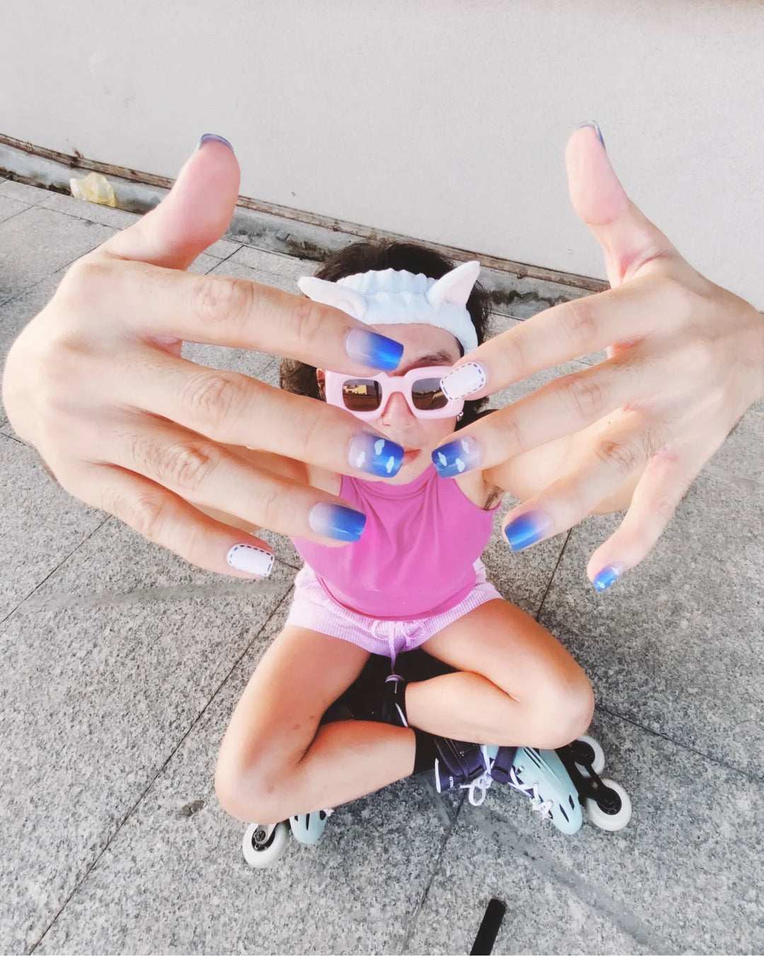 Emptiness – Blue Cloudy Sky Press-On Nails - ZOEWHO?