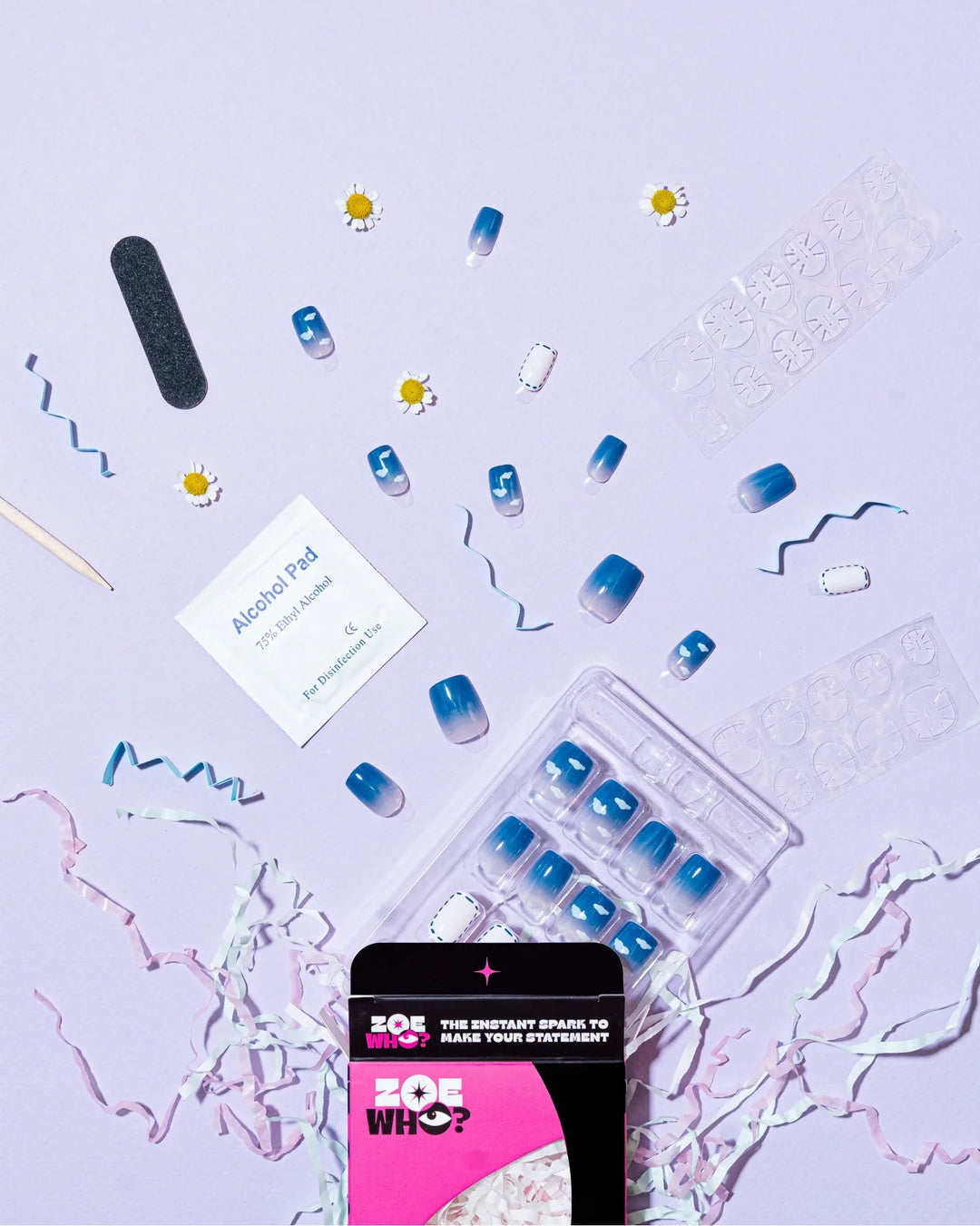Emptiness – Blue Cloudy Sky Press-On Nails - ZOEWHO?