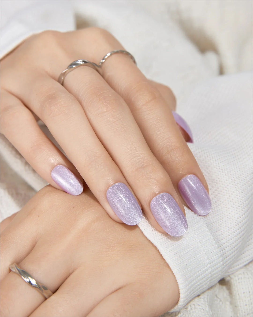 It's Hugging Time- Lilac Cat Eye Press-On Nails - ZOEWHO?