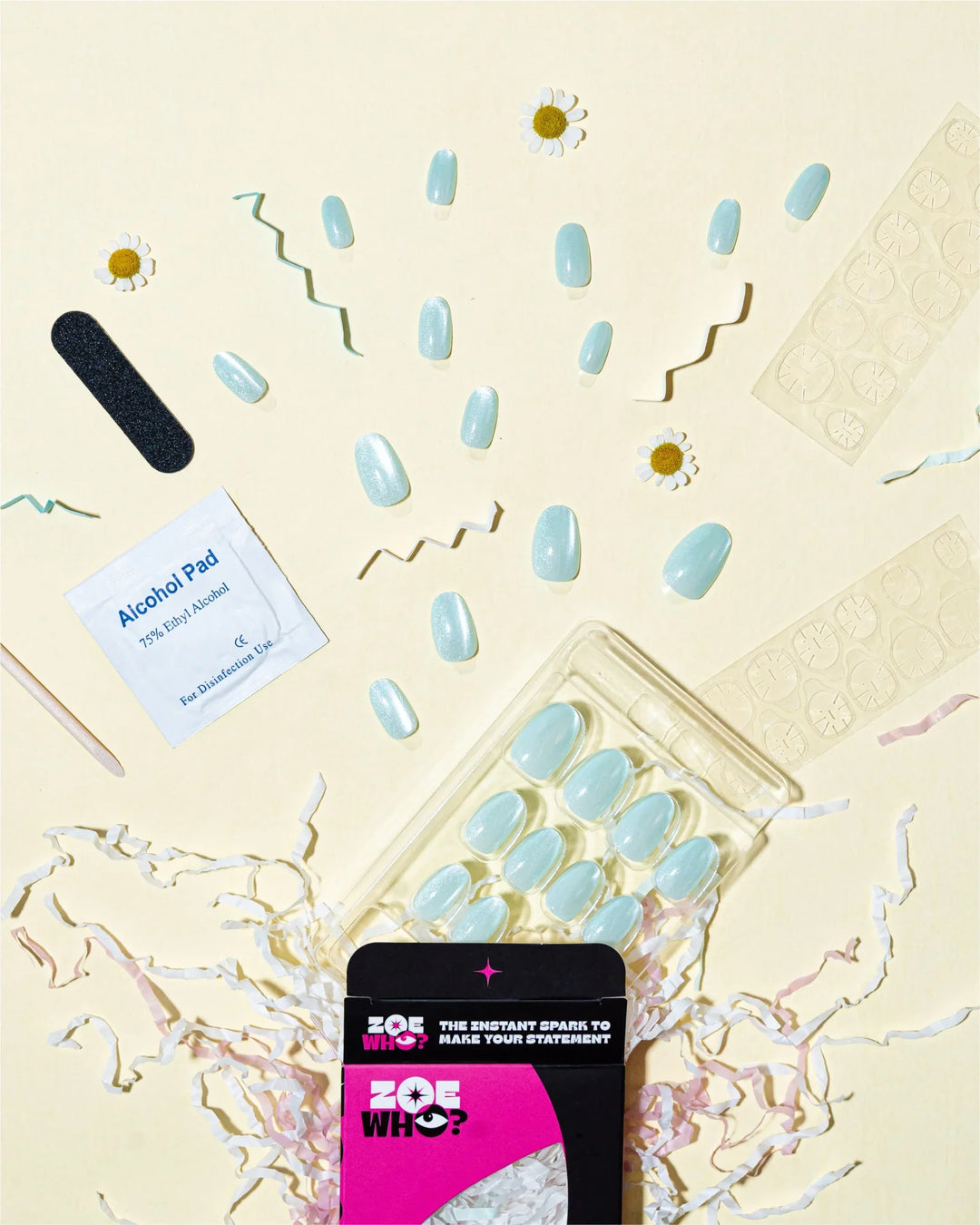 Need a hand - Mint Cat Eye Press-On Nails - ZOEWHO?
