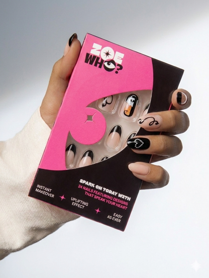 Loud Quiet | 4-Piece Bold Press-On Nail Bundle
