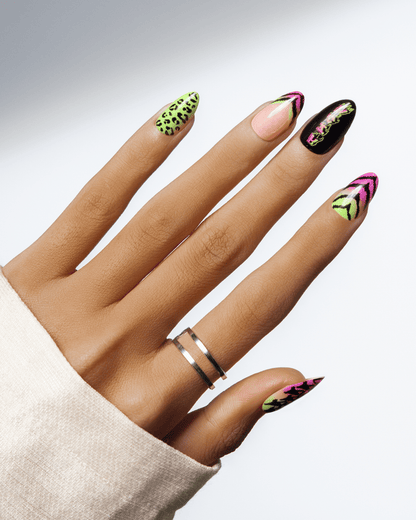 Raw Energy | 4-Piece Bold Press-On Nail Bundle