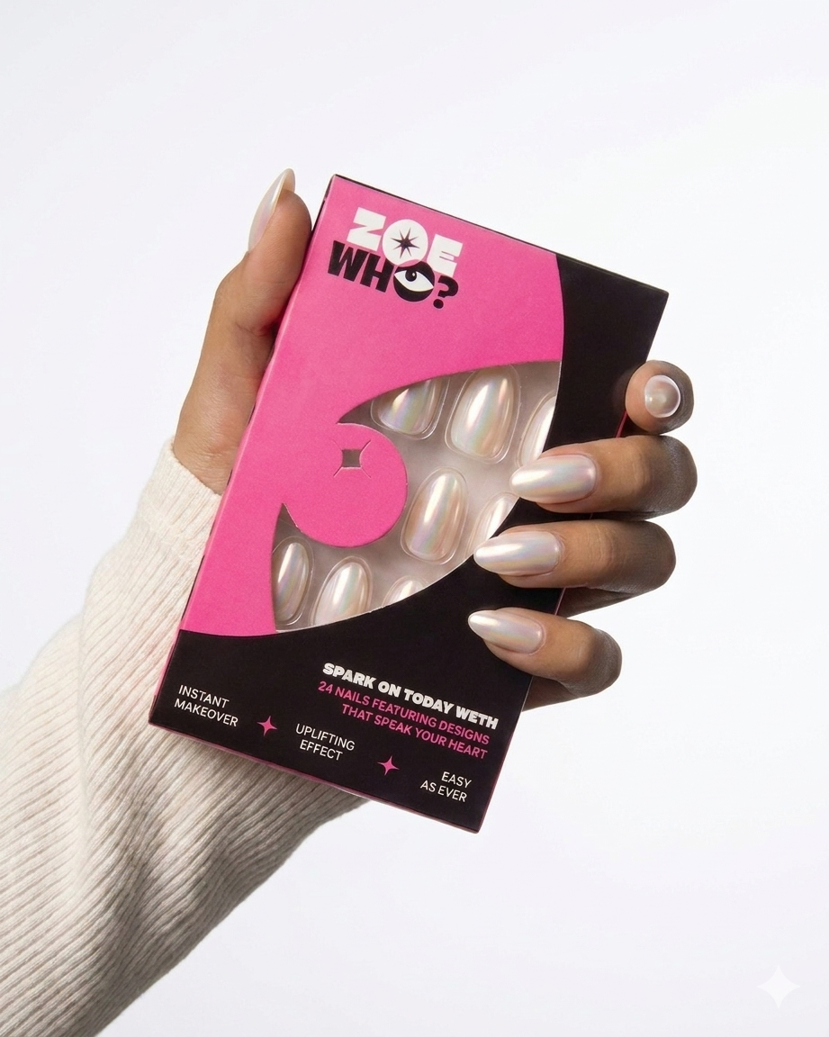 Mirror Hour | 4-Piece Chrome Press-On Nail Bundle